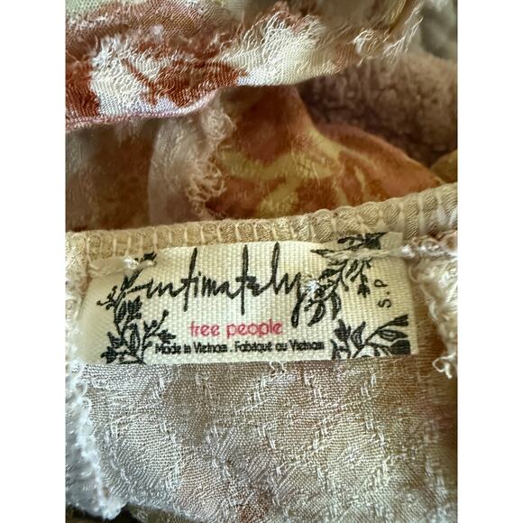 Free People Intimately Free Everything's Rosy Bodysuit Small Boho Feminine - Picture 2 of 9